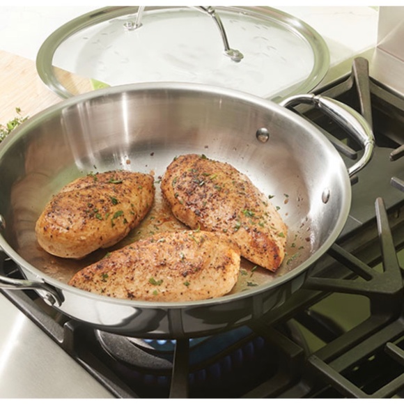 Princess House HERITAGE® TRI-PLY Stainless Steel 12" Sear Pan - Picture 3 of 3